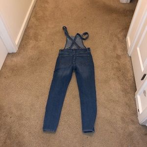 Denim stretchy overalls